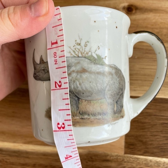 Vintage Otagiri Rhinoceros Coffee Mug Rhino Tea Speckled - Picture 9 of 9